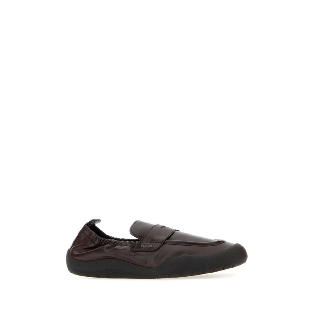Prada Men Dark Brown Leather Speedrock Loafers - Picture 2 of 2